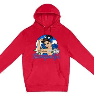 Nicaragua Girl Nicaraguan Mujer Nicaraguense Flag Premium Pullover Hoodie