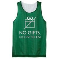 No Gifts No Problem Funny Anti Christmas Grumpy Christmas Mesh Reversible Basketball Jersey Tank