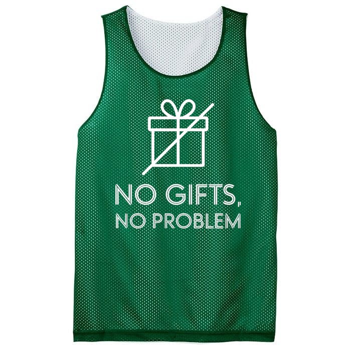 No Gifts No Problem Funny Anti Christmas Grumpy Christmas Mesh Reversible Basketball Jersey Tank