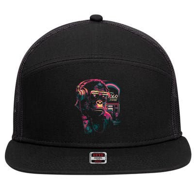 Neon Gorilla 7 Panel Mesh Trucker Snapback Hat