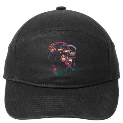 Neon Gorilla 7-Panel Snapback Hat