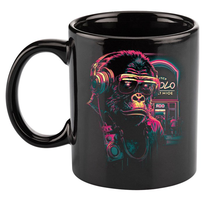 Neon Gorilla 11oz C Handle Ceramic Mug