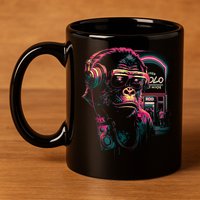 Neon Gorilla 11oz C Handle Ceramic Mug