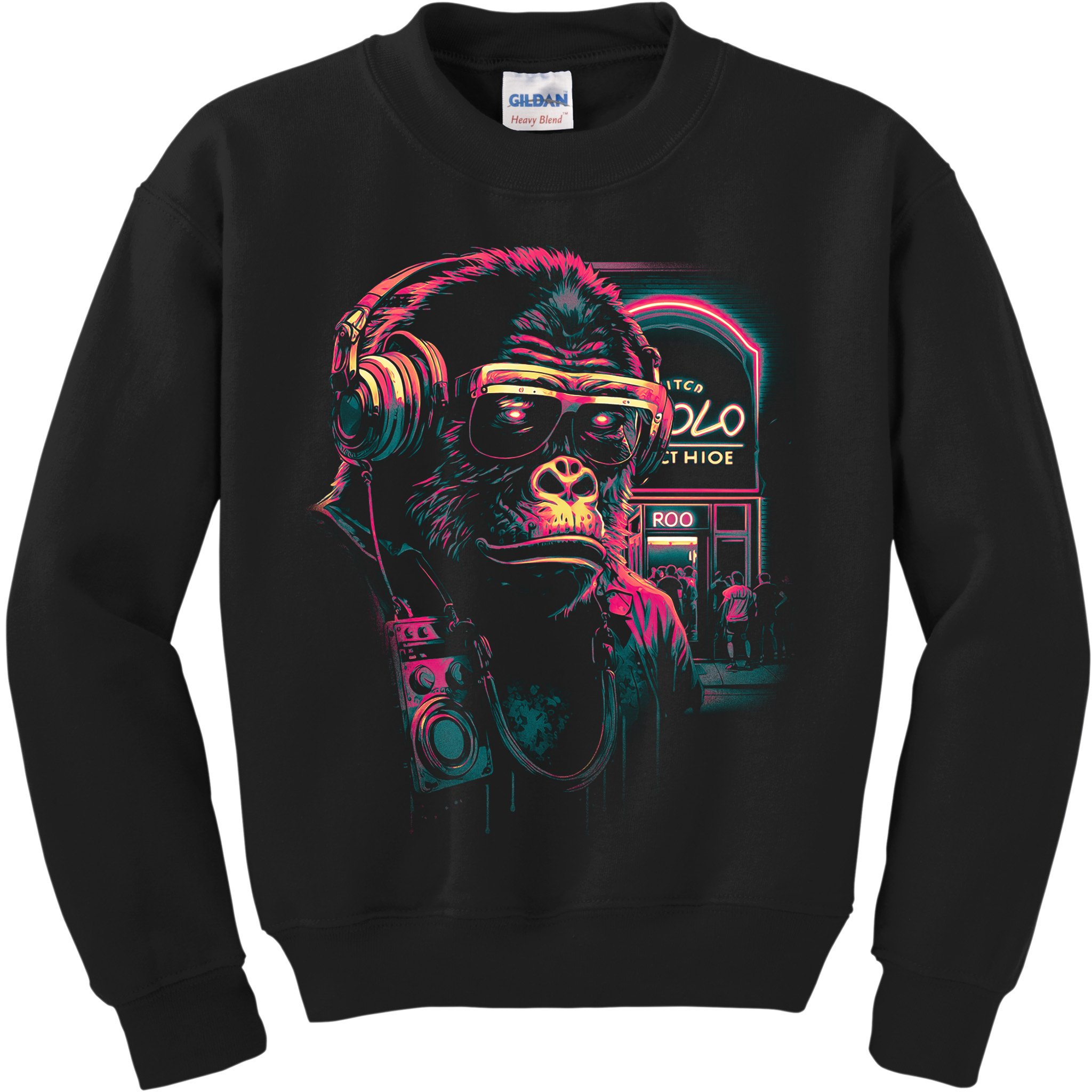Neon Gorilla Kids Sweatshirt