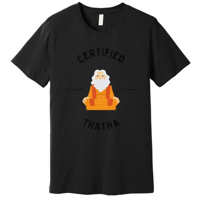 New Grandfather or Thatha Present for new grandfathers Premium T-Shirt