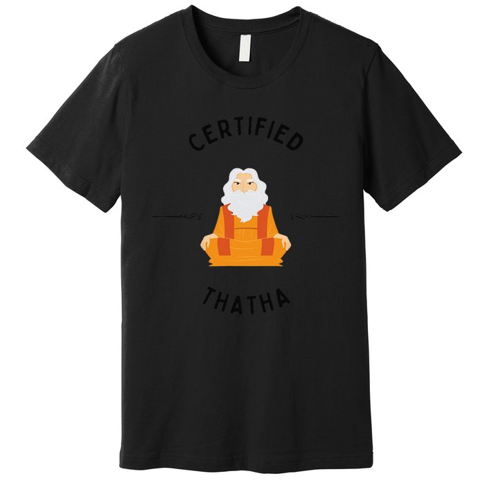 New Grandfather or Thatha Present for new grandfathers Premium T-Shirt