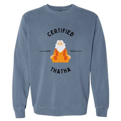 New Grandfather or Thatha Present for new grandfathers Garment-Dyed Sweatshirt