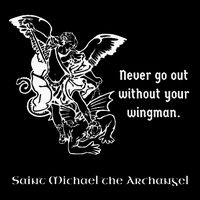 Never Go Out Without Your Wingman Saint Michael Full-Length Apron With Pockets