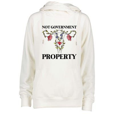 Not Government Property Womens Funnel Neck Pullover Hood