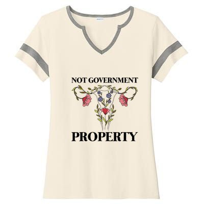 Not Government Property Ladies Halftime Notch Neck Tee