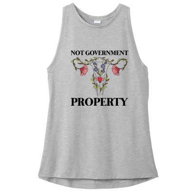 Not Government Property Ladies PosiCharge Tri-Blend Wicking Tank