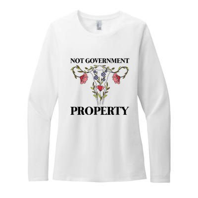 Not Government Property Womens CVC Long Sleeve Shirt