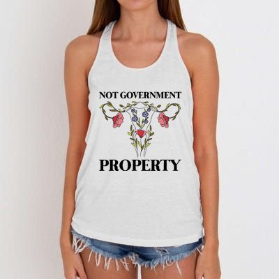 Not Government Property Women's Knotted Racerback Tank