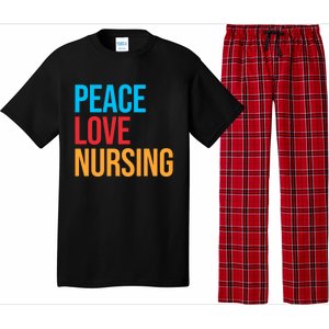 Nurse Gift Peace Love Nursing Meaningful Gift Pajama Set