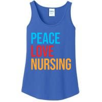 Nurse Gift Peace Love Nursing Meaningful Gift Ladies Essential Tank