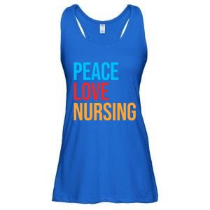 Nurse Gift Peace Love Nursing Meaningful Gift Ladies Essential Flowy Tank