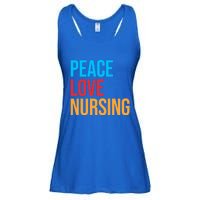 Nurse Gift Peace Love Nursing Meaningful Gift Ladies Essential Flowy Tank