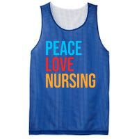 Nurse Gift Peace Love Nursing Meaningful Gift Mesh Reversible Basketball Jersey Tank