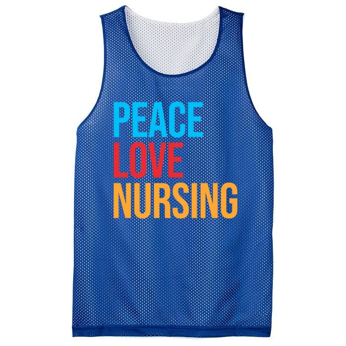 Nurse Gift Peace Love Nursing Meaningful Gift Mesh Reversible Basketball Jersey Tank