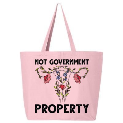 Not Government Property Funny Uterus Floral Feminism Humor 25L Jumbo Tote