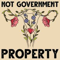 Not Government Property Funny Uterus Floral Feminism Humor Zip Tote Bag