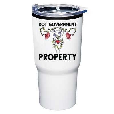 Not Government Property Funny Uterus Floral Feminism Humor Tumbler