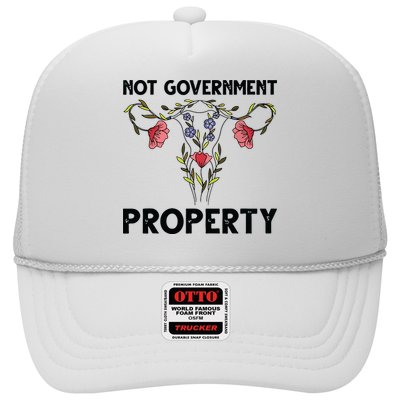 Not Government Property Funny Uterus Floral Feminism Humor Trucker Hat