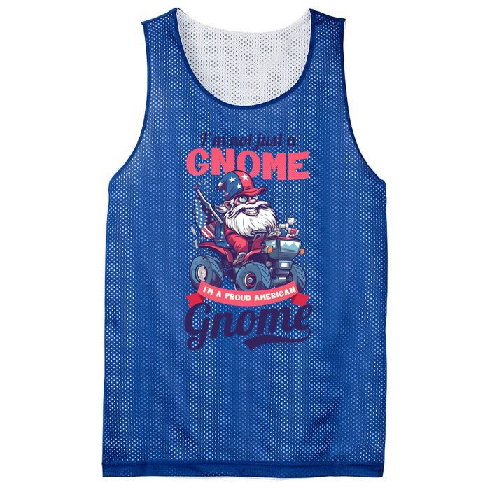 Not Gnome Proud American Design 4th July American Gnome Great Gift Mesh Reversible Basketball Jersey Tank