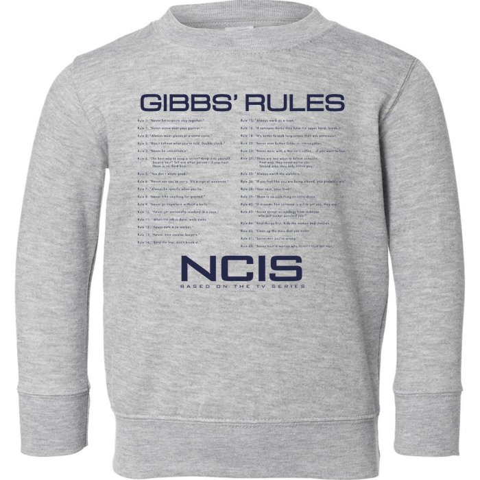 Nc.Is Gibbs Rules Toddler Sweatshirt