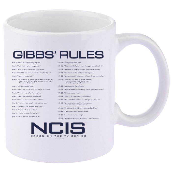 Nc.Is Gibbs Rules 11oz C Handle Ceramic Mug