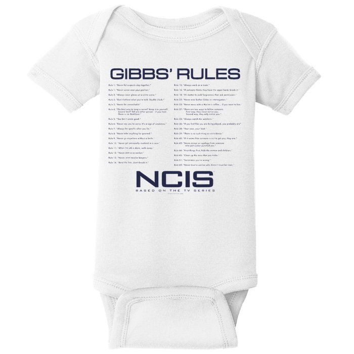 Nc.Is Gibbs Rules Baby Bodysuit