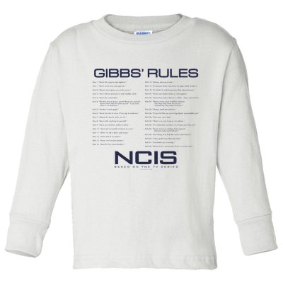 Nc.Is Gibbs Rules Toddler Long Sleeve Shirt