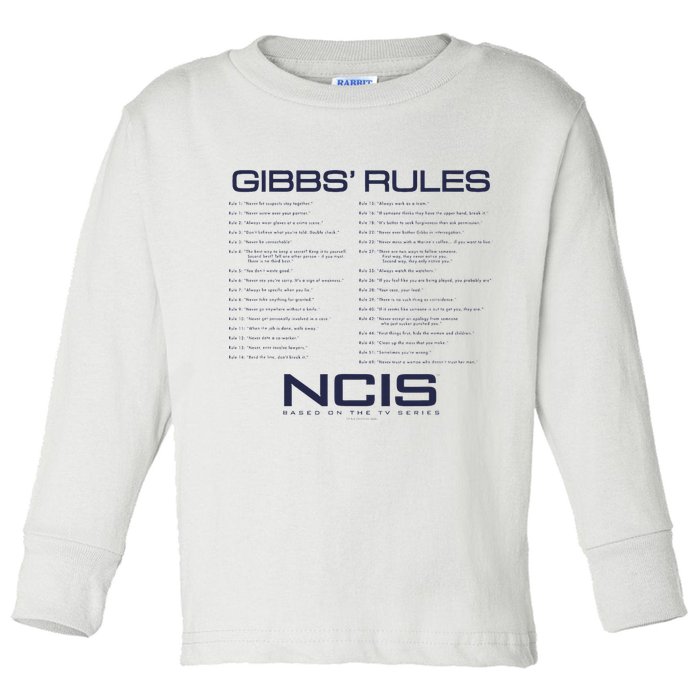 Nc.Is Gibbs Rules Toddler Long Sleeve Shirt