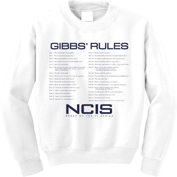 Nc.Is Gibbs Rules Kids Sweatshirt