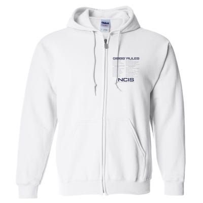 Nc.Is Gibbs Rules Full Zip Hoodie