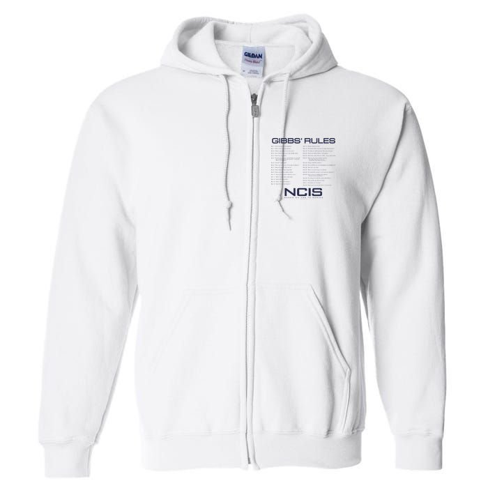 Nc.Is Gibbs Rules Full Zip Hoodie