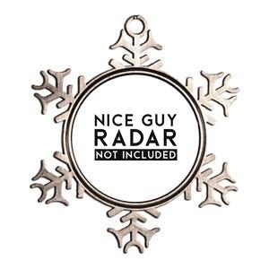 Nice Guy Radar Not Included Funny Single Dating Bachelorette Gift Metallic Star Ornament