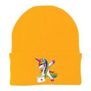 Nursicorn Graduation Rn Lpn Cna Healthcare Dabbing Unicorn Gift Knit Cap Winter Beanie