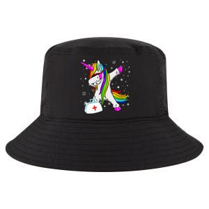 Nursicorn Graduation Rn Lpn Cna Healthcare Dabbing Unicorn Gift Cool Comfort Performance Bucket Hat