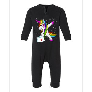 Nursicorn Graduation Rn Lpn Cna Healthcare Dabbing Unicorn Gift Infant Fleece One Piece