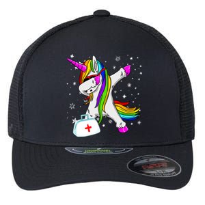 Nursicorn Graduation Rn Lpn Cna Healthcare Dabbing Unicorn Gift Flexfit Unipanel Trucker Cap