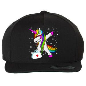 Nursicorn Graduation Rn Lpn Cna Healthcare Dabbing Unicorn Gift Wool Snapback Cap