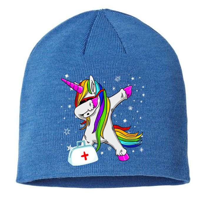 Nursicorn Graduation Rn Lpn Cna Healthcare Dabbing Unicorn Gift Sustainable Beanie