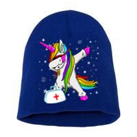 Nursicorn Graduation Rn Lpn Cna Healthcare Dabbing Unicorn Gift Short Acrylic Beanie