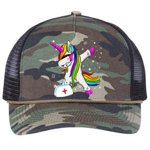 Nursicorn Graduation Rn Lpn Cna Healthcare Dabbing Unicorn Gift Retro Rope Trucker Hat Cap