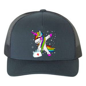 Nursicorn Graduation Rn Lpn Cna Healthcare Dabbing Unicorn Gift Yupoong Adult 5-Panel Trucker Hat