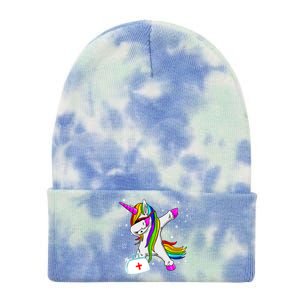 Nursicorn Graduation Rn Lpn Cna Healthcare Dabbing Unicorn Gift Tie Dye 12in Knit Beanie