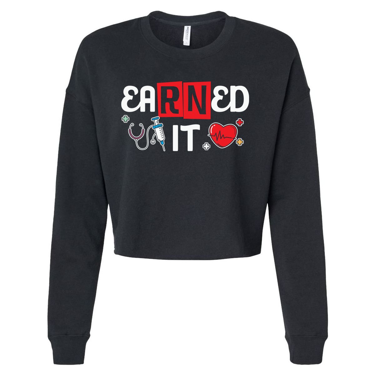 Nursing Graduation RN Gift Cropped Pullover Crew
