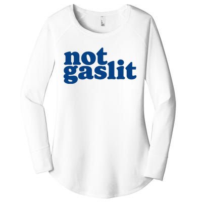 Not Gaslit Resist Gaslighting! Minimalist Antitrump Women's Perfect Tri Tunic Long Sleeve Shirt