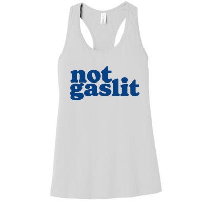 Not Gaslit Resist Gaslighting! Minimalist Antitrump Women's Racerback Tank